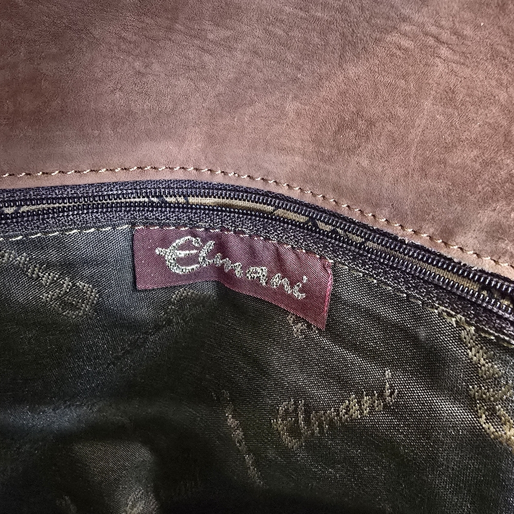 Elmani Leather Vintage Messenger- Briefcase-Organizer Crossbody Bag. Rare. - Picture 5 of 10